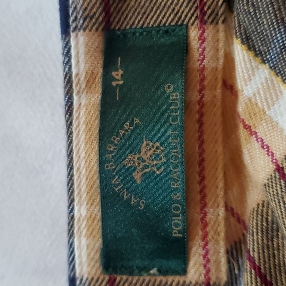 SANTA Barbara Men's Flannel Plaid Long Sleeve Shirt - Picture 2 of 7